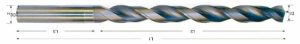 Foret carbure HIGH-SPEED-DRILL 12xØ TIALN (arrosage intérieur), meulé, affûtage HSD