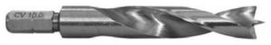 Mèche bois 3 pointes queue 6 pans, CrV